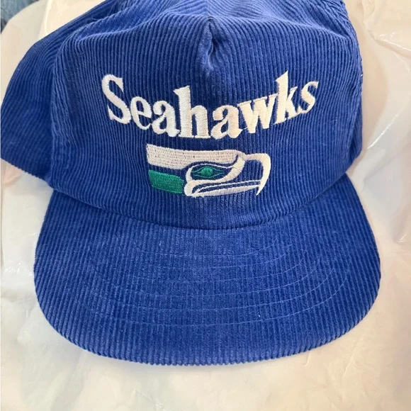 Seahawks Blue Corduroy Hat - Picture 1 of 2
